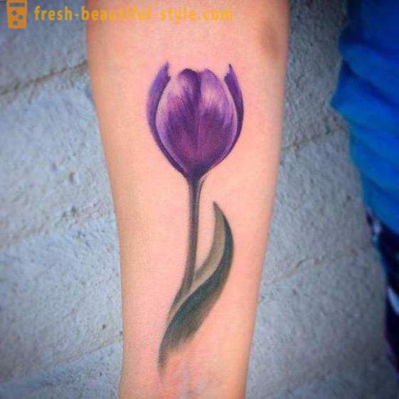 Kvet tetovanie na zápästí pre dievčatá. hodnota