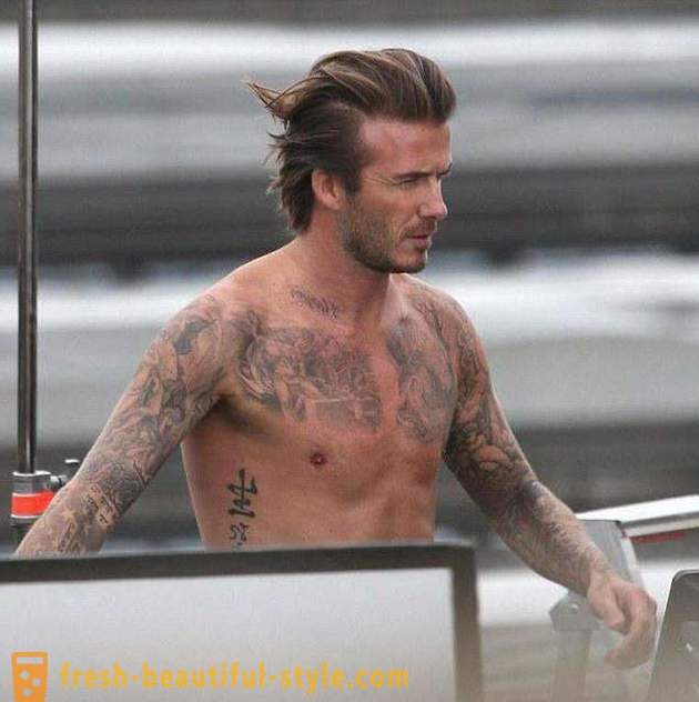 40 tetovanie Beckham: ich interpretácia a umiestnenia na tele