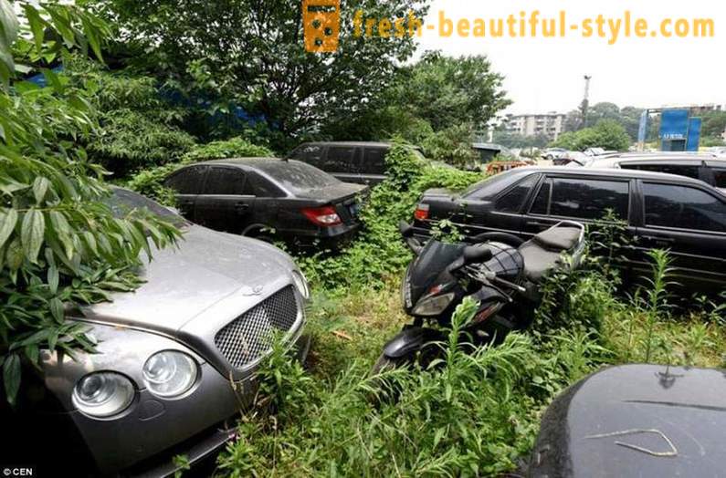 Čínsky cintorín luxusné automobily