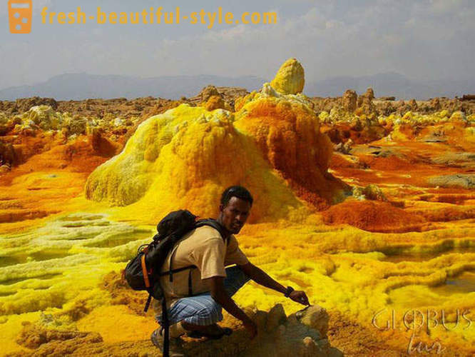 Dallol sopka v Etiópii