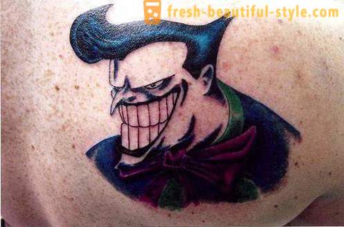 Joker Tetovanie: symboly a fotografie