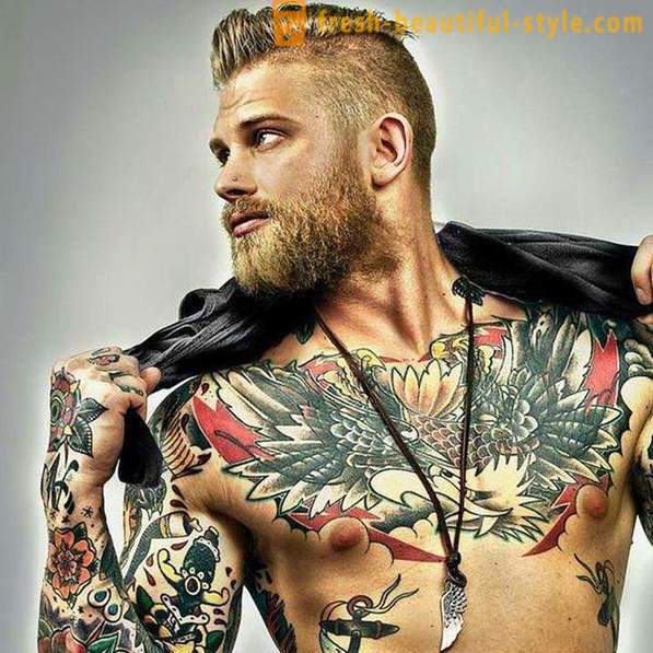 Pánske tetovanie na hrudi a ich vlastnosti