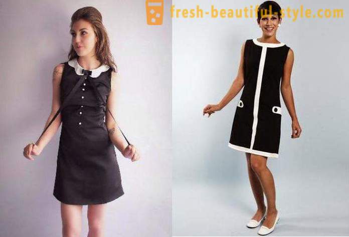 Šaty v štýle 60. rokov. obliecť model