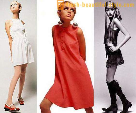 Šaty v štýle 60. rokov. obliecť model