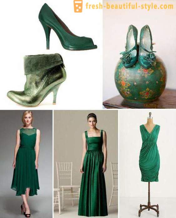 Z akých nosiť smaragdovou šaty? Make-up, manikúra, šaty topánky pre smaragd