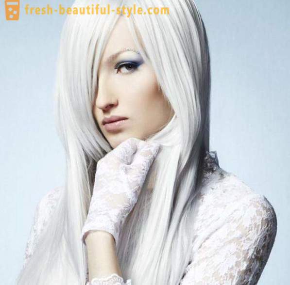 Biele vlasy. farbenie a starostlivosť tipy