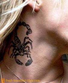 Tetovanie na krku: hodnoty rôznych vzorov
