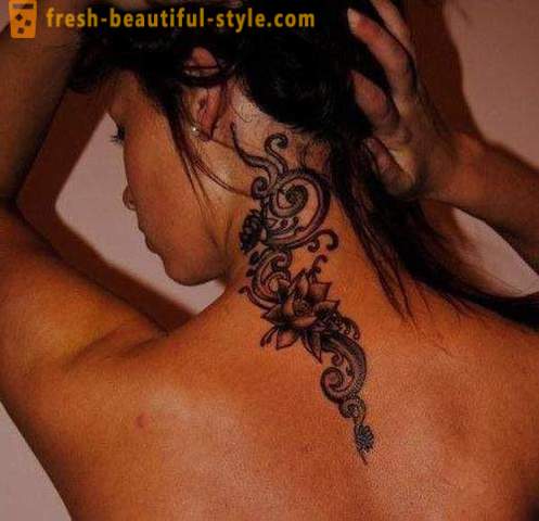 Tetovanie na krku: hodnoty rôznych vzorov