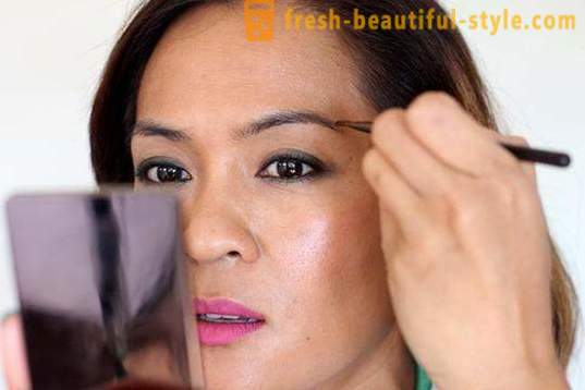 Prostriedky pre vytvorenie dokonalého make-up: očný tieň obočie